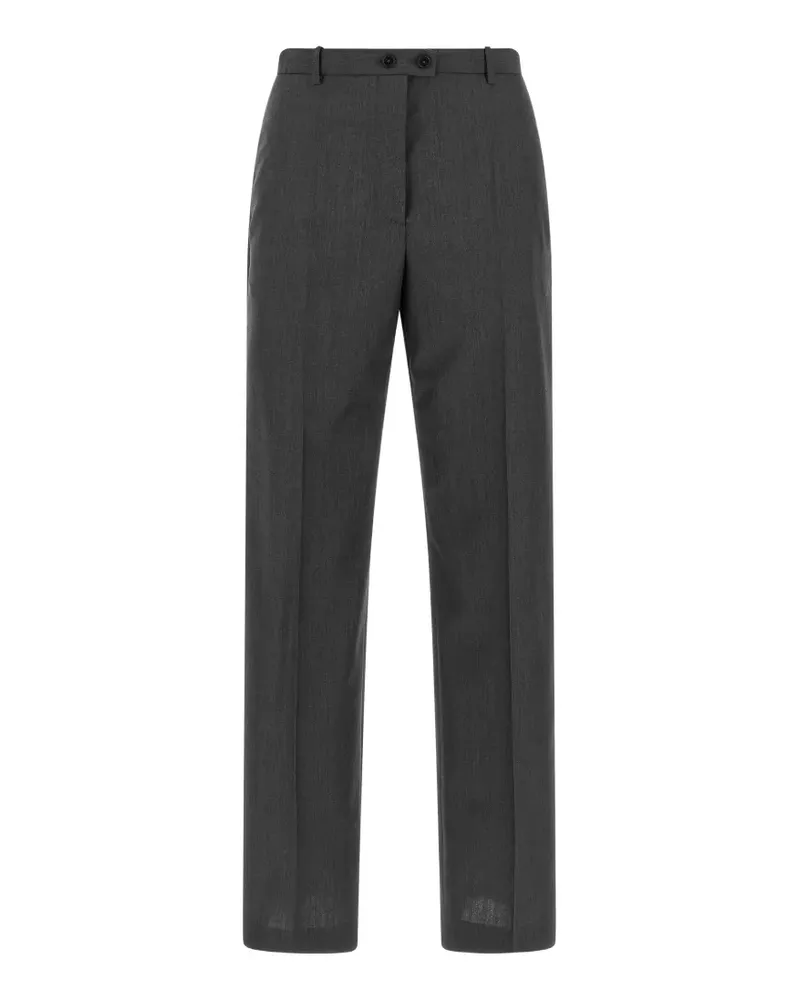 Jil Sander Gerade Hose mit Bügelfalten - Grau Grau