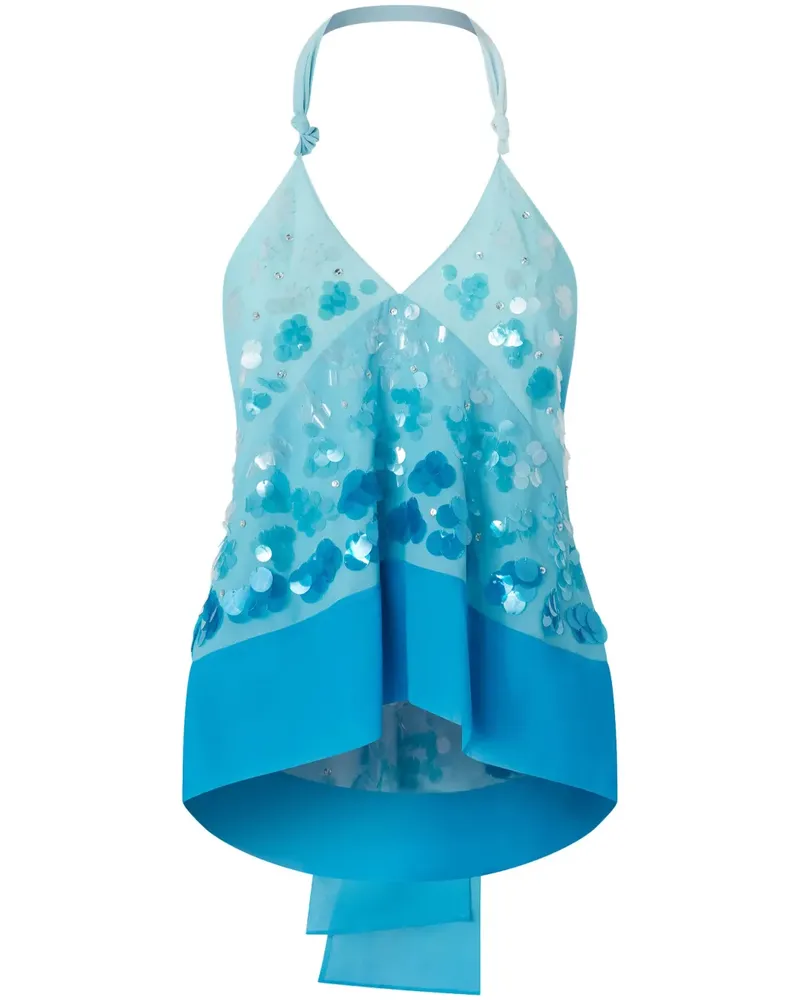Pinko Oberteil mit Pailletten - Blau Blau