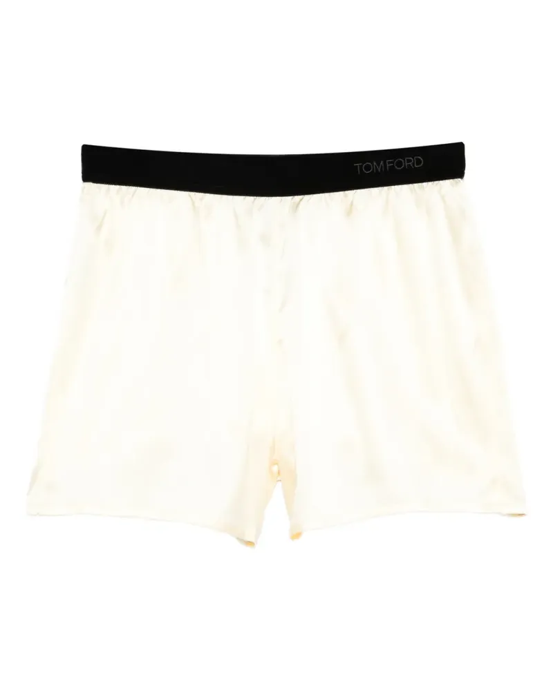 Tom Ford Pyjama-Shorts mit elastischem Bund - Gelb Gelb