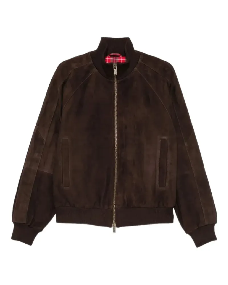 Baracuta suede raglan-sleeve jacket - Braun Braun