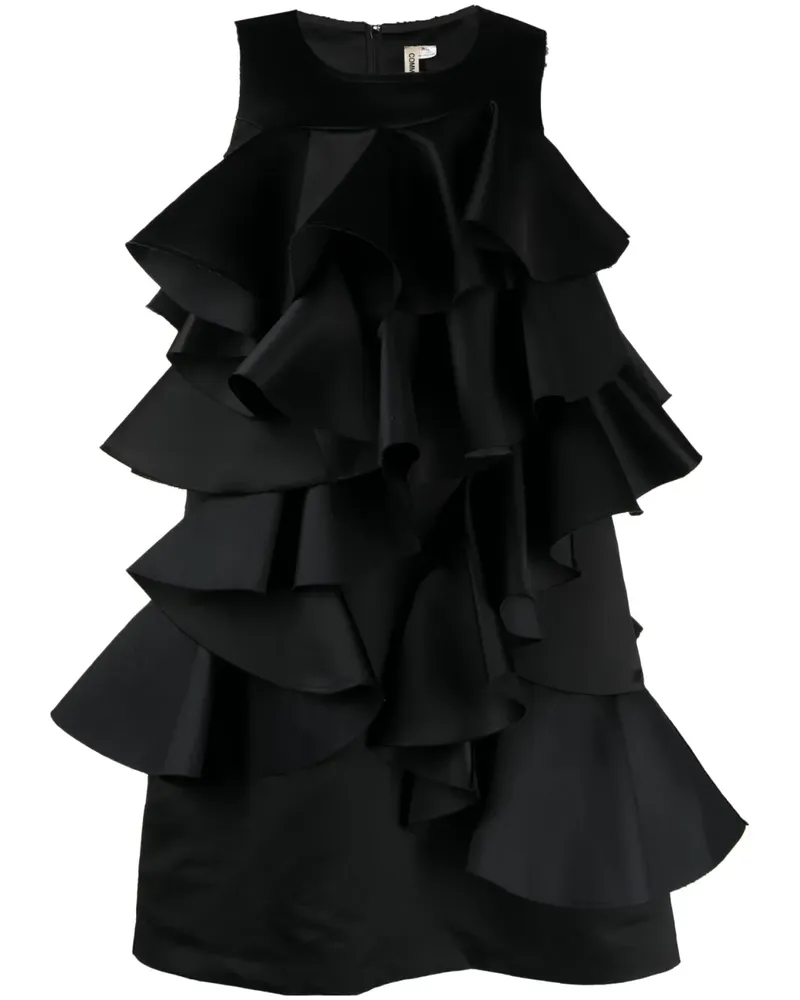 Comme des Garçons Gerüschtes Kleid - Schwarz Schwarz