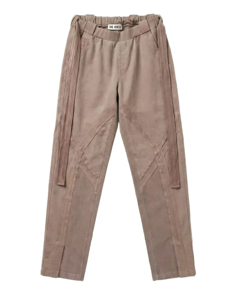 ATTICO panelled drawstring-waist trousers - Nude Nude