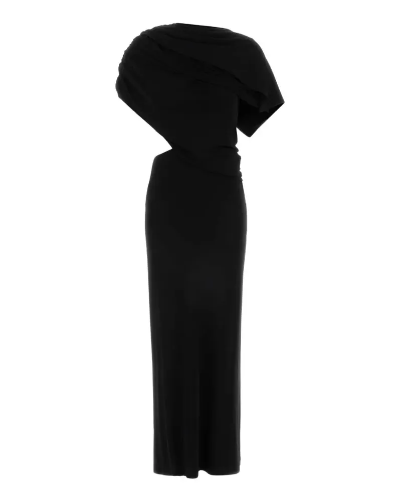 Alberta Ferretti draped cut-out detail maxi dress - Schwarz Schwarz
