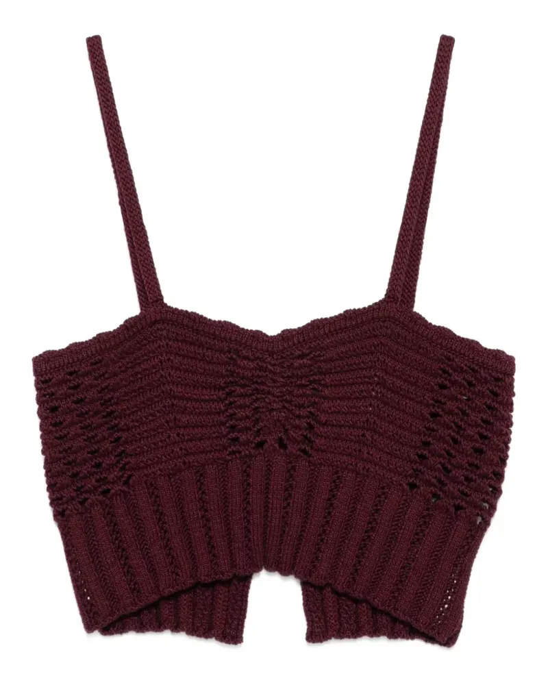 forte_forte knitted bralette top - Rot Rot