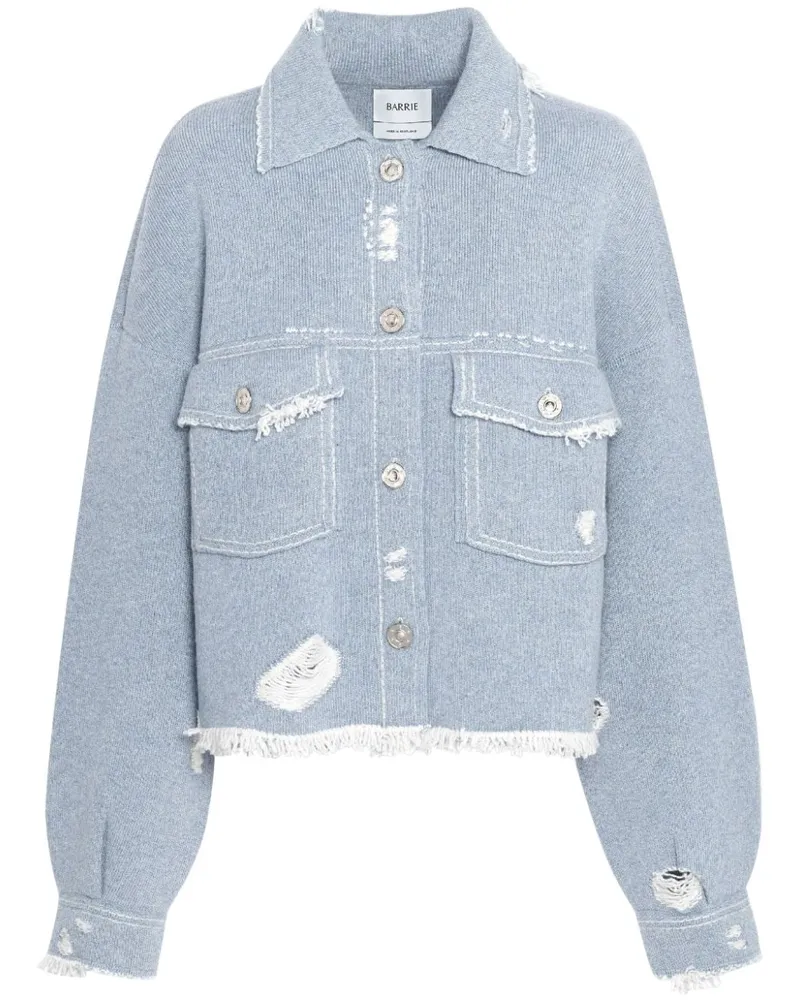Barrie Jeansjacke mit Fransen - Blau Blau