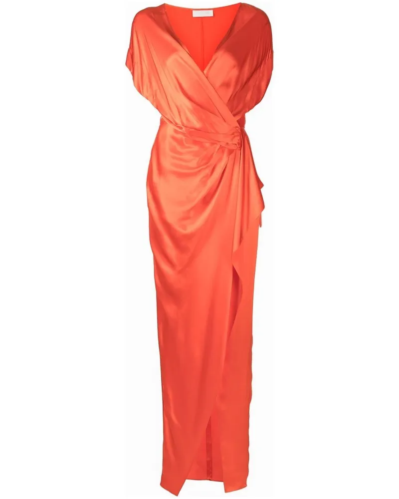 mason by michelle mason Drapiertes Abendkleid Orange