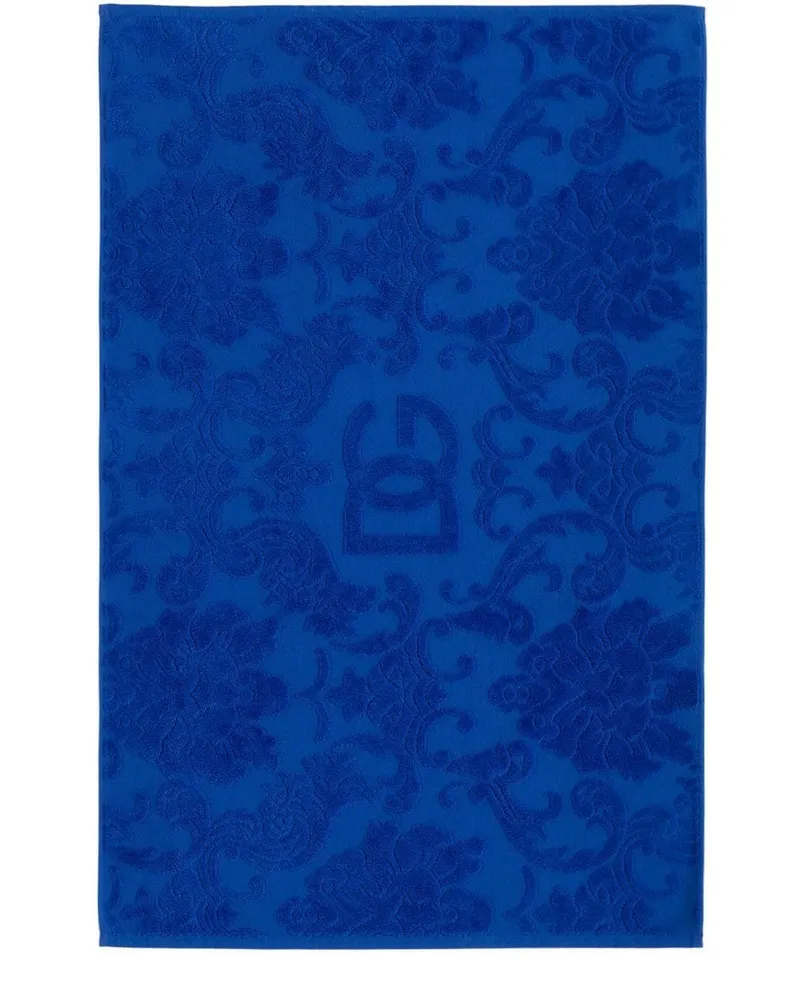 Dolce & Gabbana Casa Badematte aus Frottee - Blau Blau