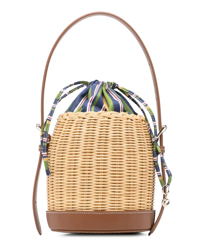 Maje x Blanca Beuteltasche mit Korbeinsätzen - Nude Nude