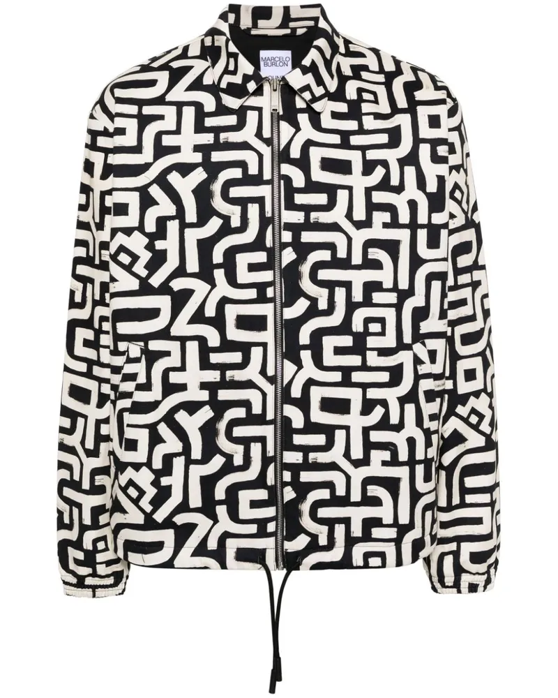 Marcelo Burlon | County of Milan Aop Graffiti Coach Jacke Schwarz