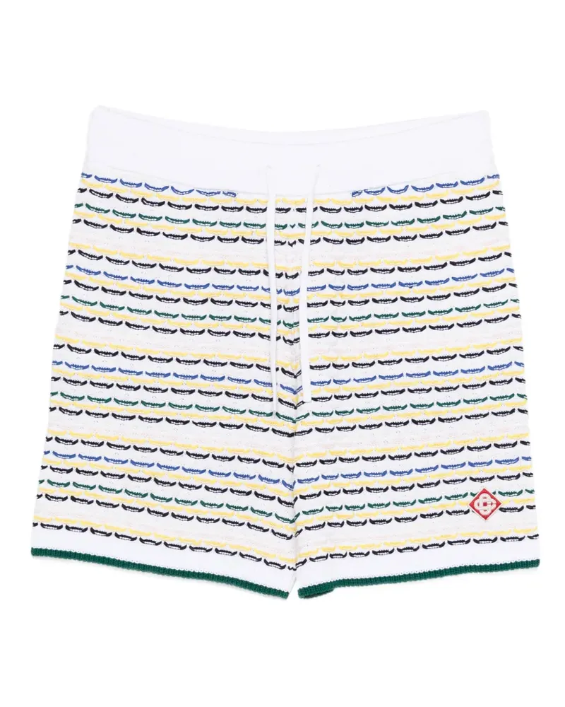 Casablanca Paris patterned shorts - Weiß Weiß