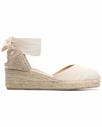 Castañer Wedge-Espadrilles mit Schnürung Nude