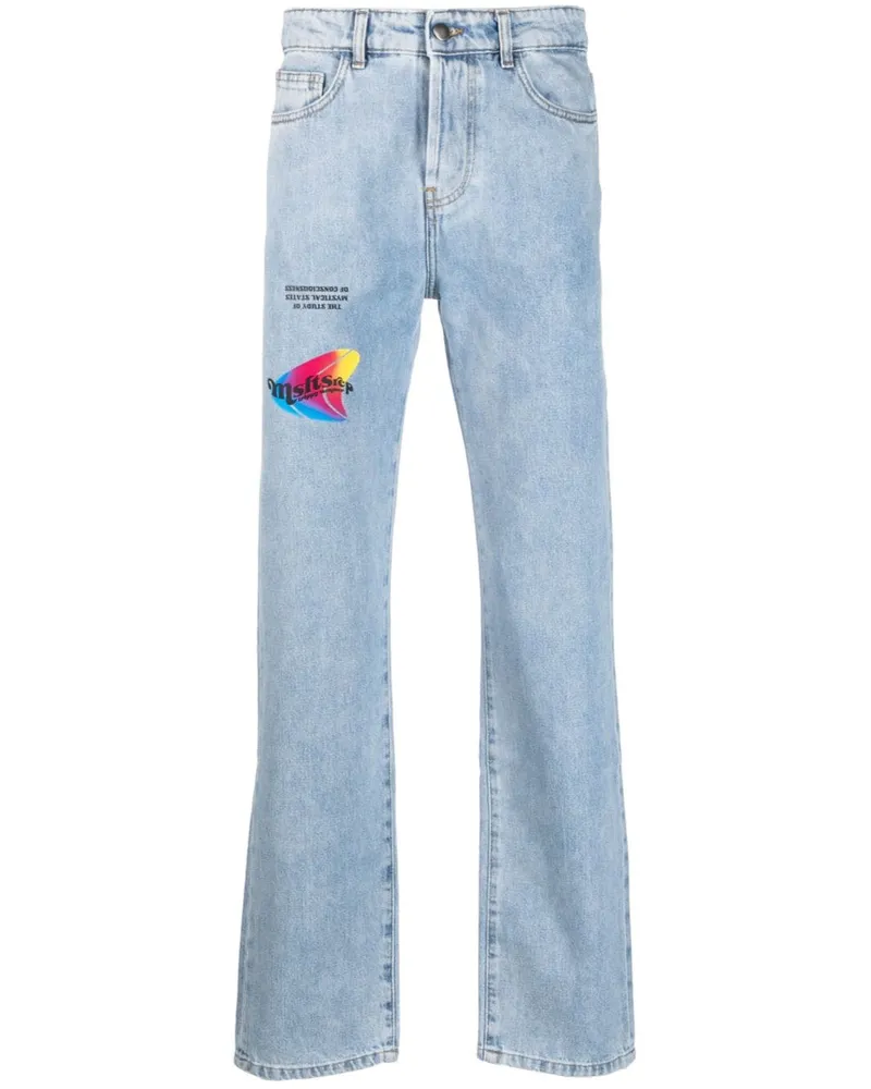 MSFTSrep Straight-Leg-Jeans mit Logo-Patch Blau