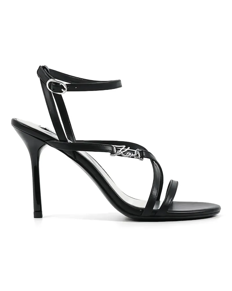 Karl Lagerfeld logo strap sandals - Schwarz Schwarz