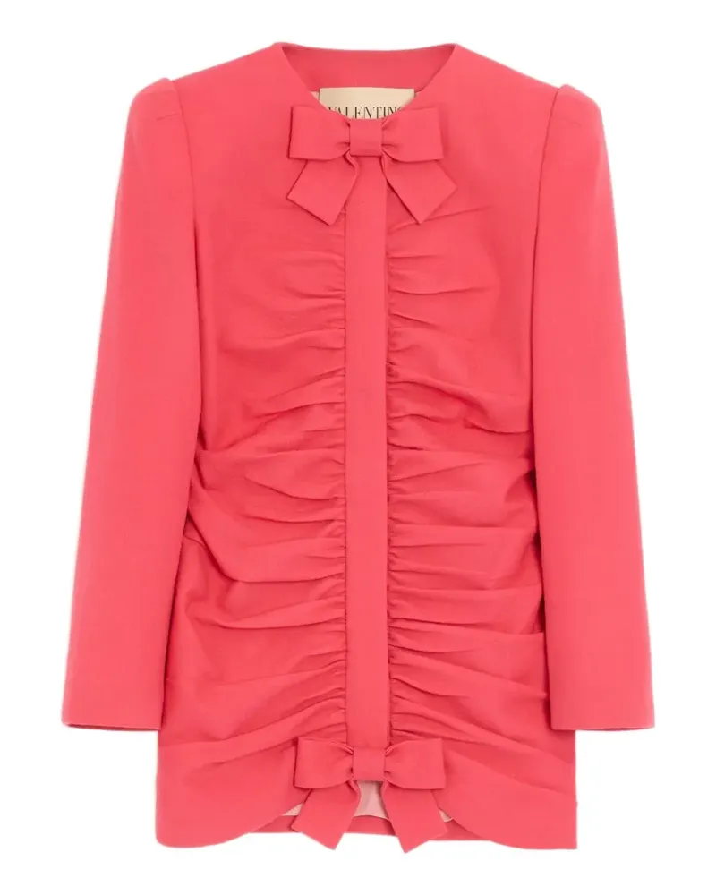 Valentino Garavani crispy light wool jacket dress - Rosa Rosa