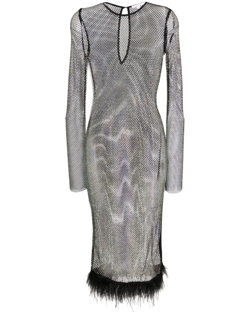 Patrizia Pepe Midikleid mit Strass - Schwarz Schwarz