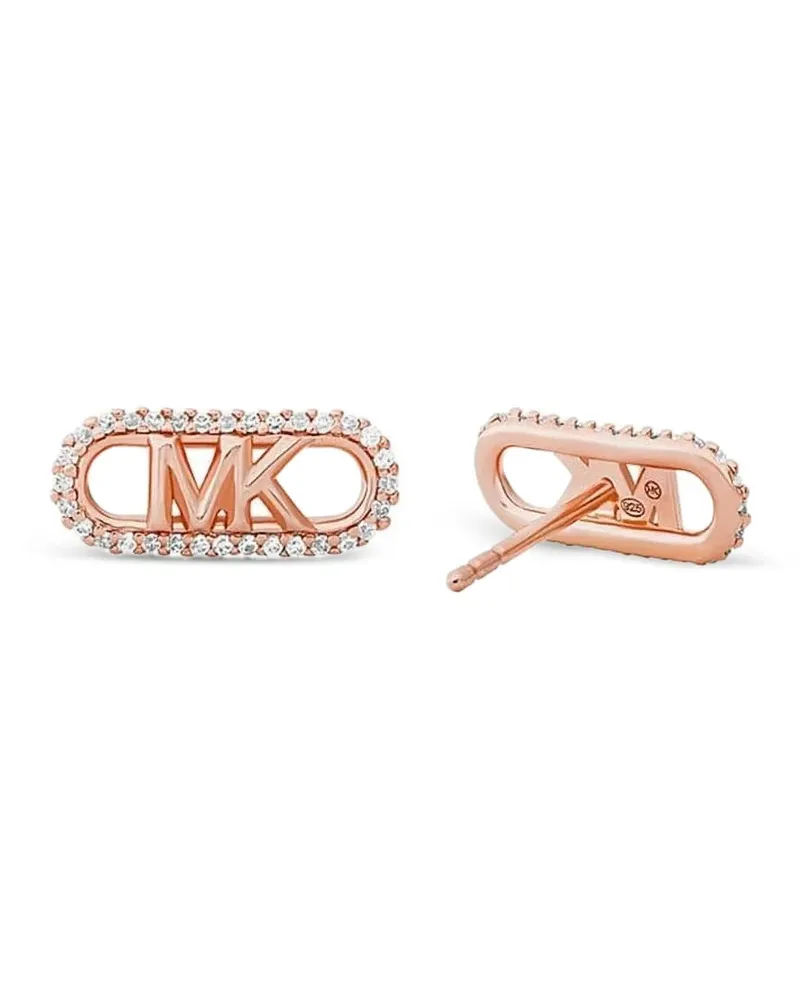 Michael Kors Empire Link Rotgoldohrstecker mit MK-Logo - Rosa Rosa
