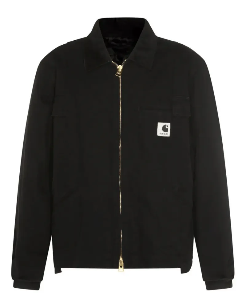 Carhartt WIP zip-up logo-patch jacket - Schwarz Schwarz
