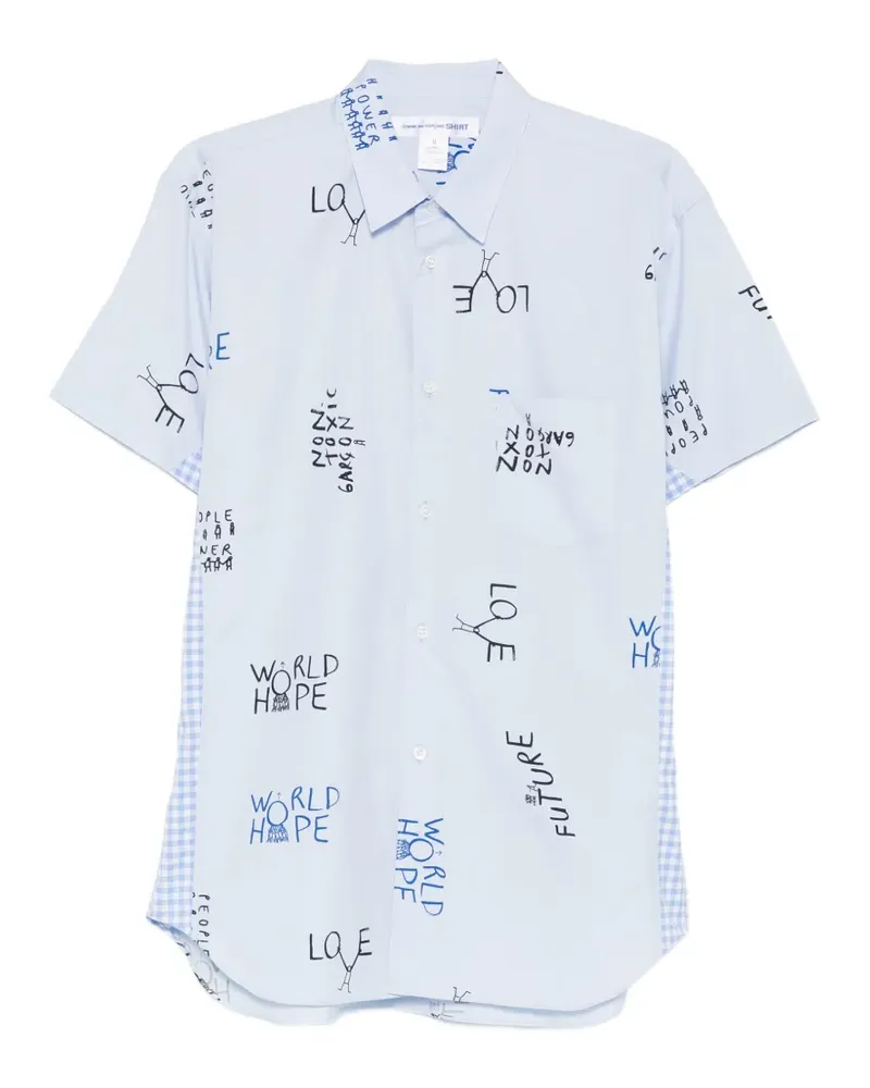 Comme des Garçons Hemd mit Einsatz - Blau Blau