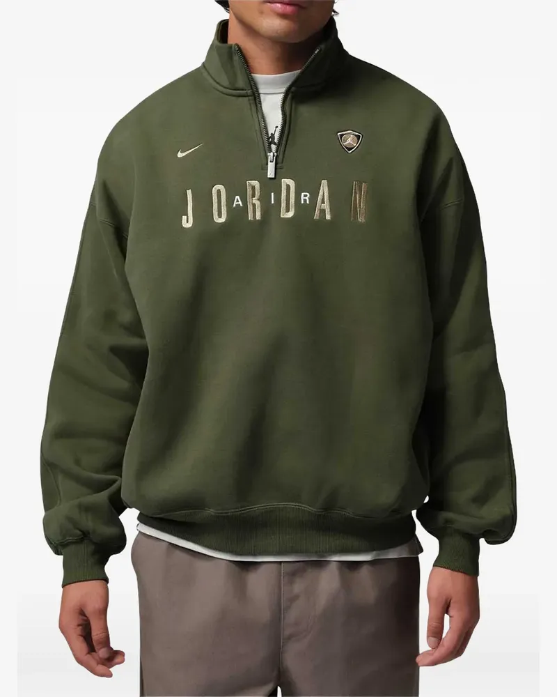 Jordan Flight graphic quarter-zip sweater - Grün Grün