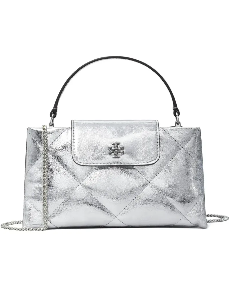 Tory Burch mini Kira diamond-quilted tote bag - Silber Silber