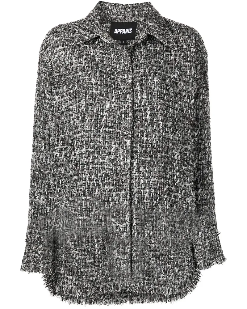 APPARIS Misty Tweed-Hemdjacke - Schwarz Schwarz