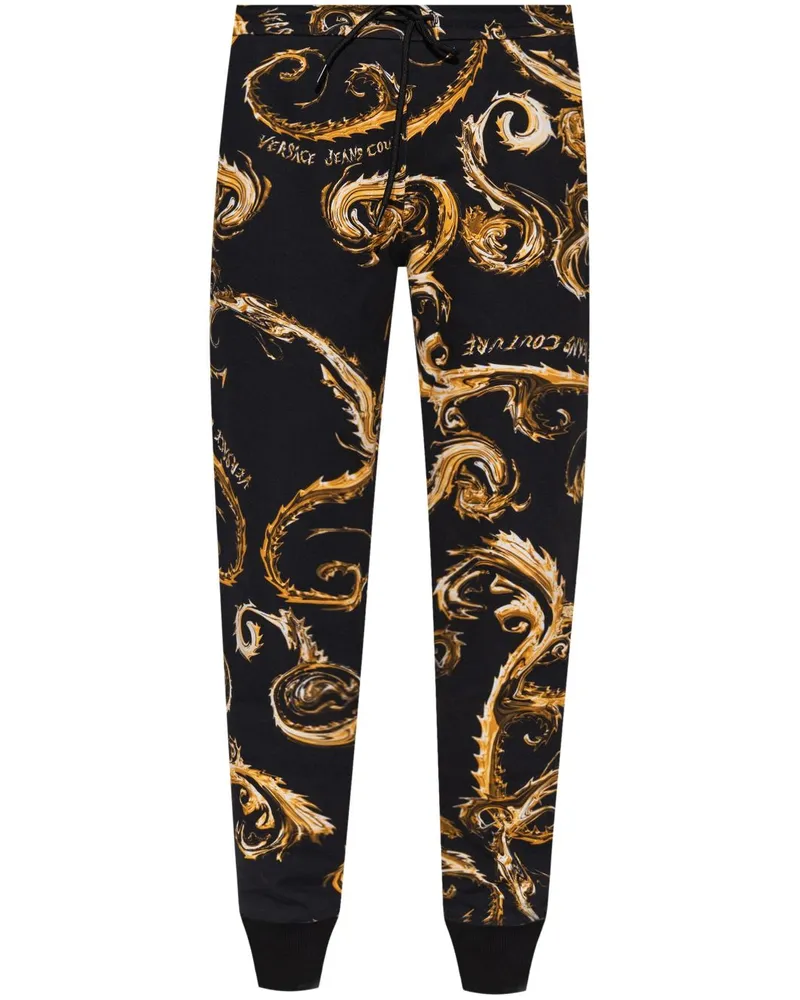 Versace Jeans Jogginghose mit Logo-Print - Schwarz Schwarz