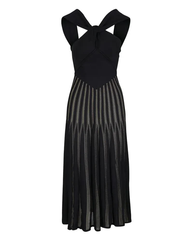 Zimmermann Gestricktes Rebellion Midikleid - Schwarz Schwarz
