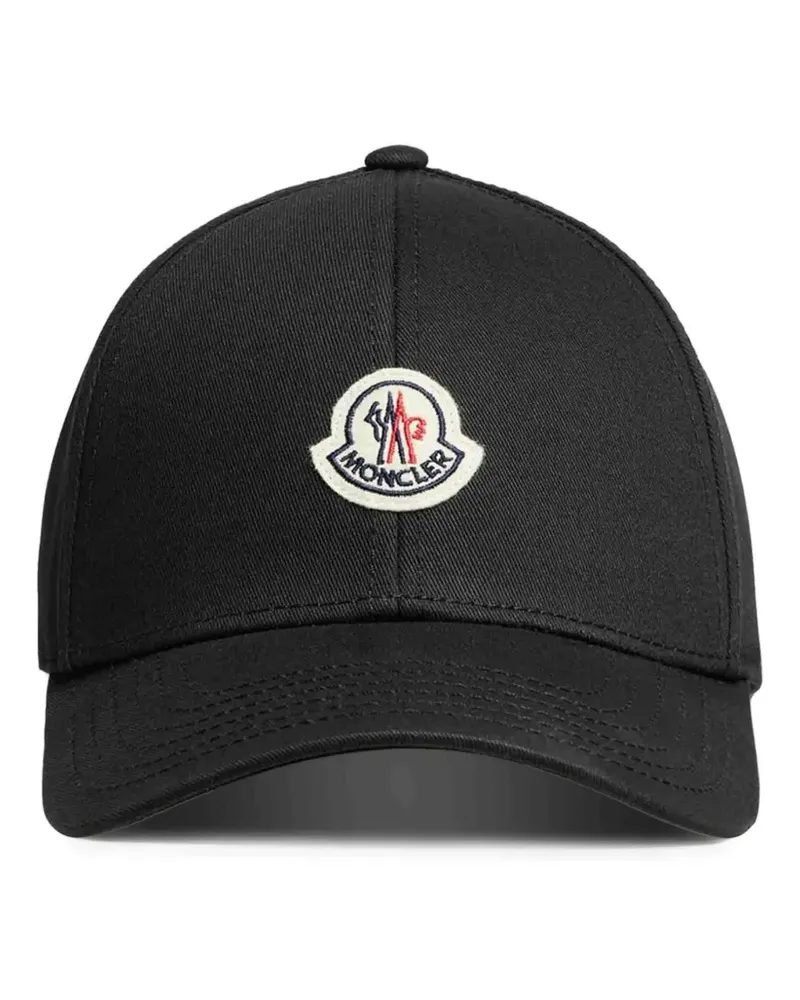 Moncler Baseballkappe mit Logo-Patch - Schwarz Schwarz