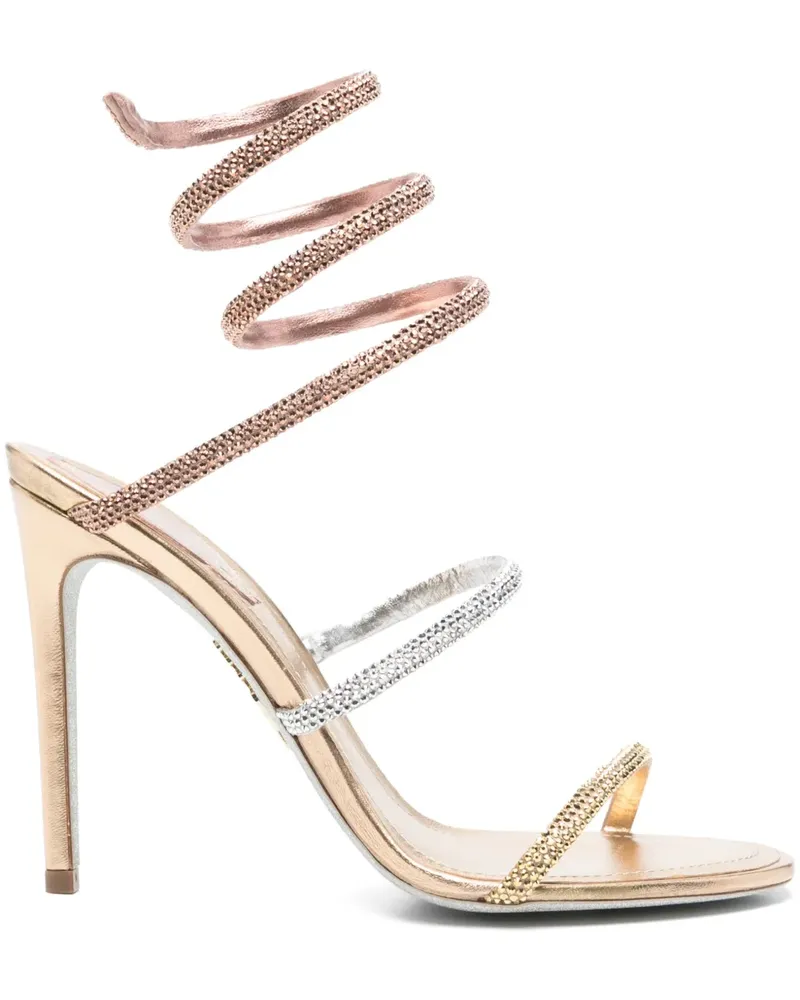 René Caovilla Cleo Sandalen 105mm - Gold Gold