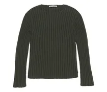 Gerippter Pullover - Grün