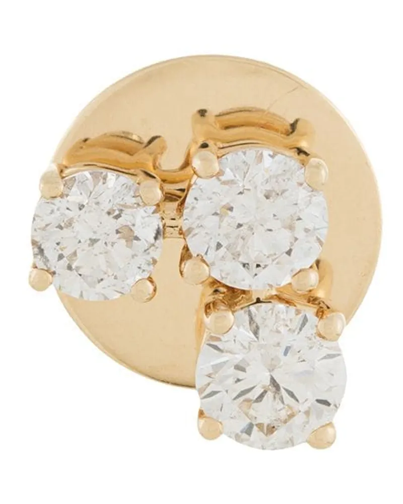 Alinka 18kt 'Eva' Gelbgoldohrstecker mit Diamanten Gold