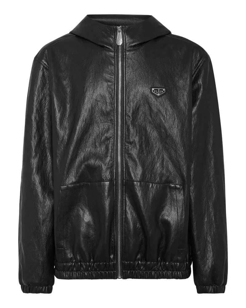 Philipp Plein Kapuzenjacke mit Reißverschluss - Schwarz Schwarz
