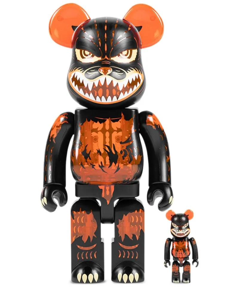 Medicom Toy x Godzilla VS Destoroyah BE@RBRICK 100% and 400% Figuren-Set Schwarz