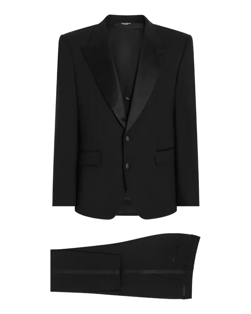Dolce & Gabbana Dreiteiliger Smoking - Schwarz Schwarz