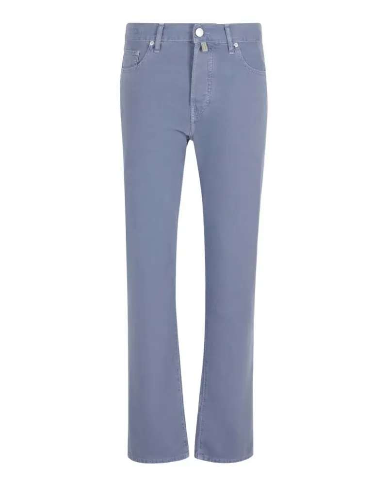 Jacob Cohën logo-patch jeans - Blau Blau