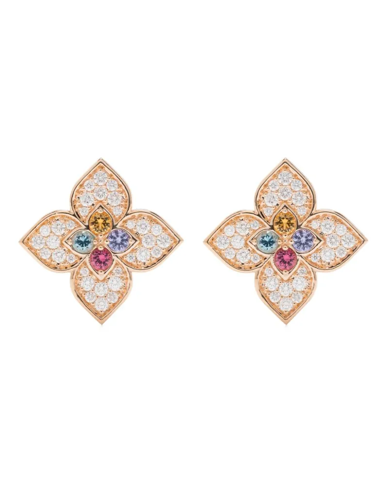 Roberto Coin 18kt Venetian Princess Rotgoldohrringe mit Schmuckstein - Rosa Rosa