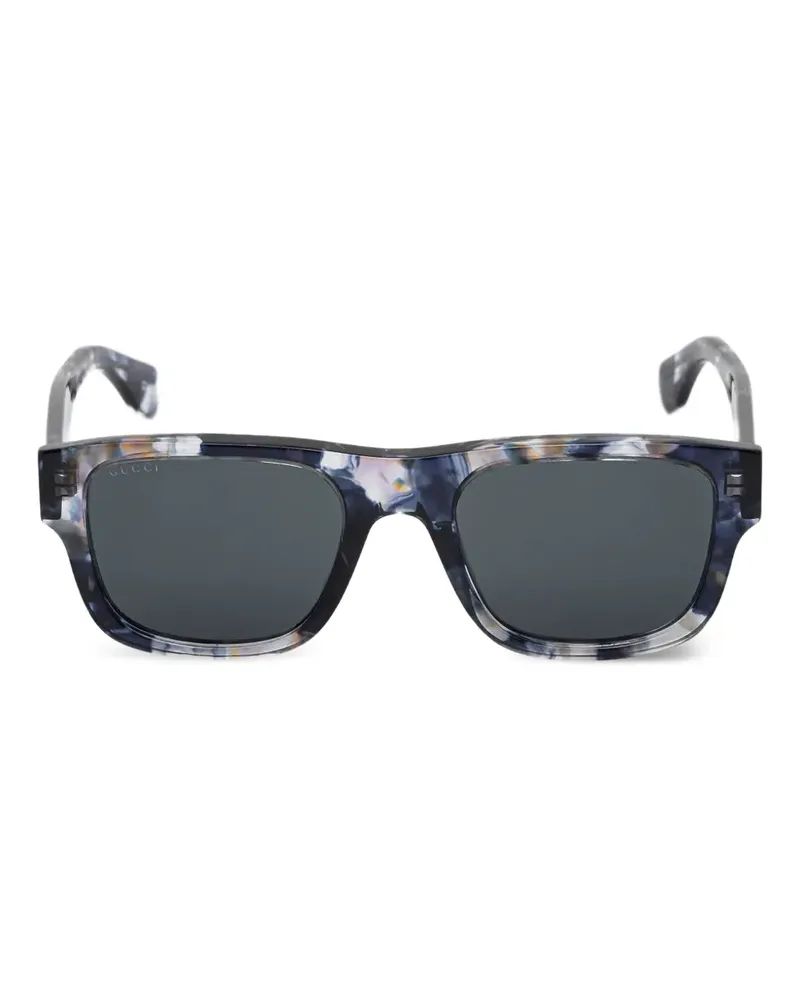 Gucci rectangle-frame sunglasses - Blau Blau