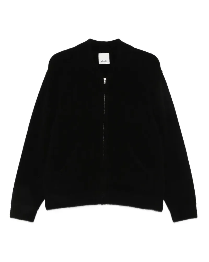 ALLUDE Cardigan mit Reißverschluss - Schwarz Schwarz