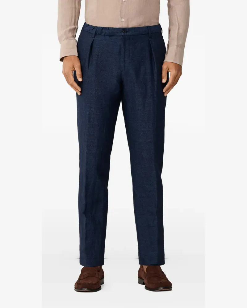 Hackett Melierte Hose mit Falten - Blau Blau