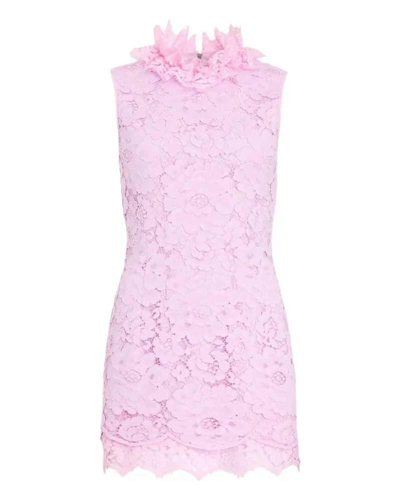 Patou Minikleid mit Blumen-Print - Rosa Rosa