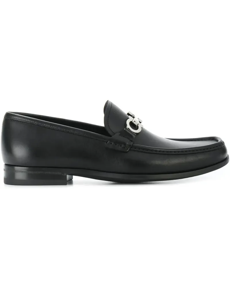 Ferragamo Loafer mit Gancini-Schild - Schwarz Schwarz