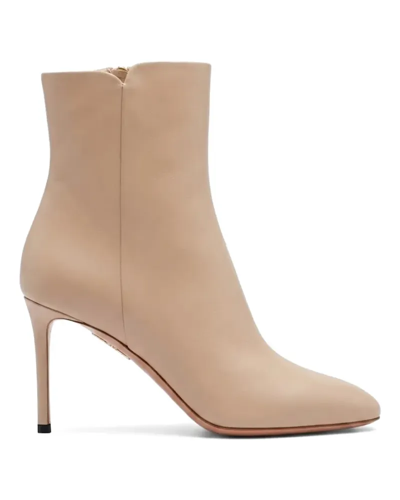 Aquazzura Sellier V-cut ankle boots - Nude Nude