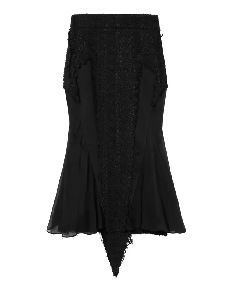 OFF-WHITE Tweed Star midi skirt - Schwarz Schwarz