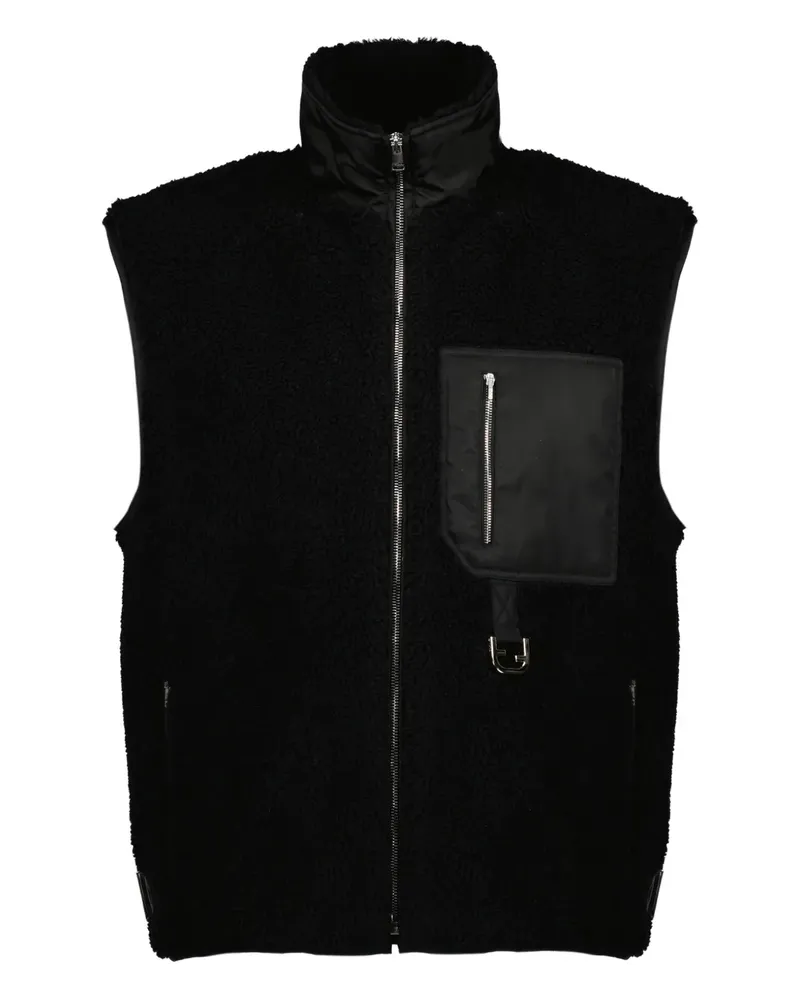 Fendi zip-pocket gilet - Schwarz Schwarz