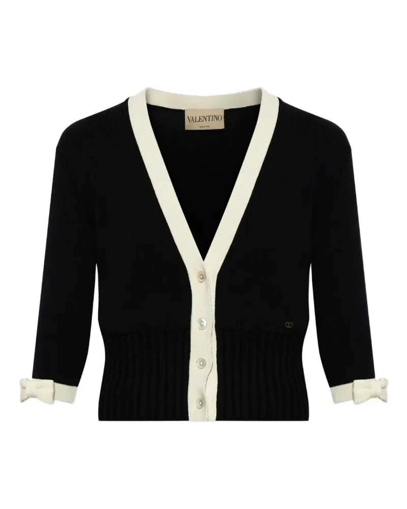 Valentino Garavani Cardigan mit Schleife - Schwarz Schwarz