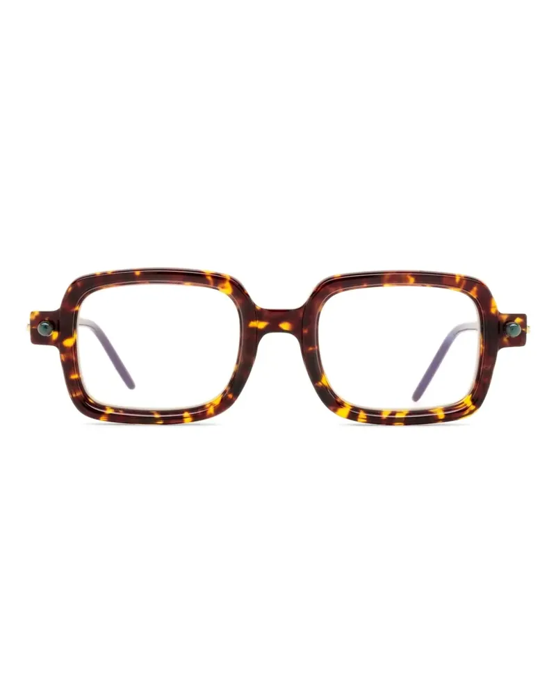 KUBORAUM Eckige P2 Brille in Schildpattoptik - Braun Braun