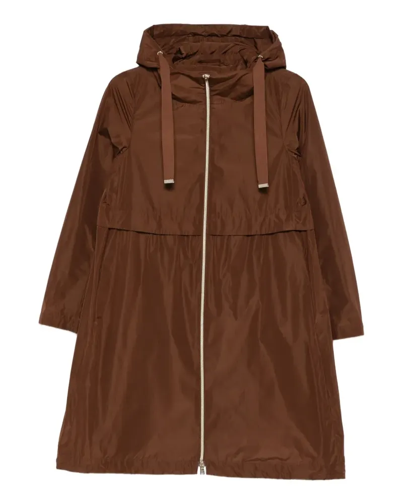 Herno hooded zip-fastening coat - Braun Braun