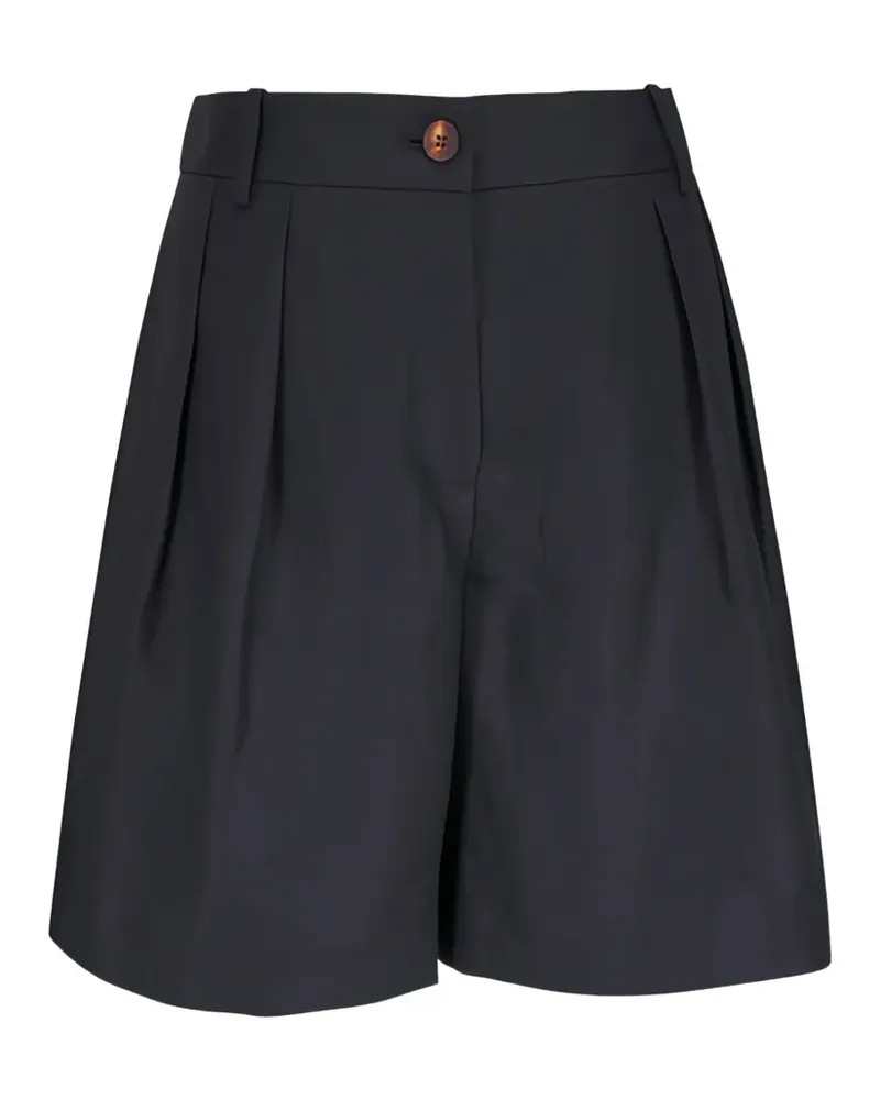 Lafayette148 Park pleated linen shorts - Schwarz Schwarz