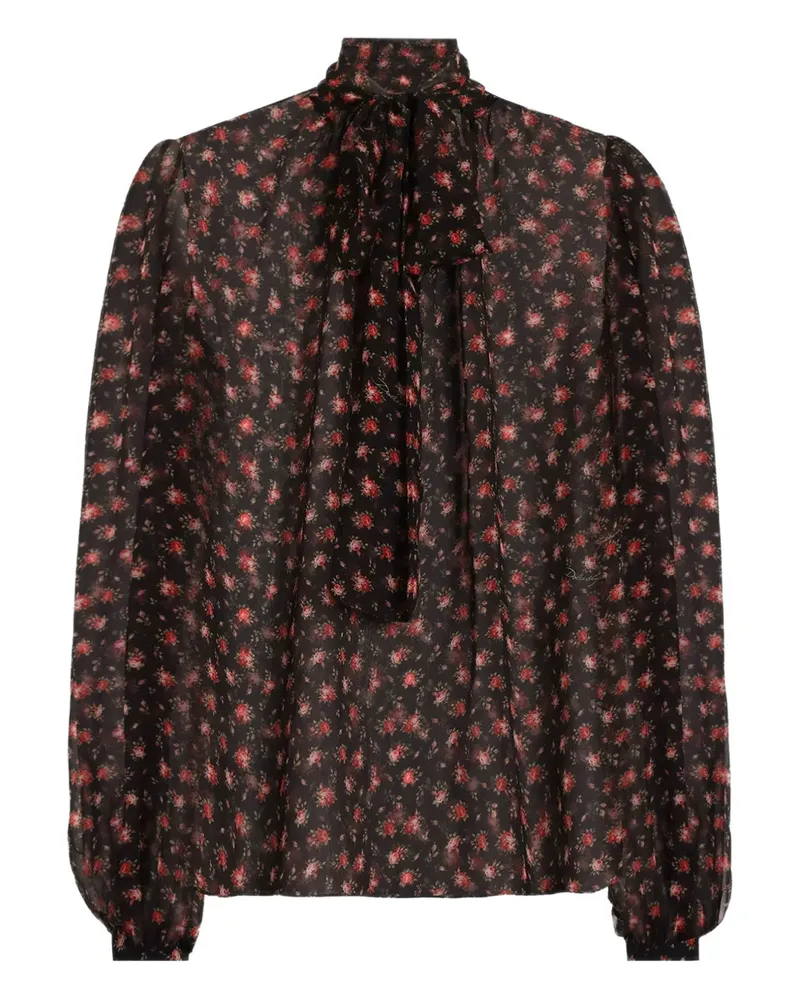 Dolce & Gabbana Bluse mit Schleife - Schwarz Schwarz