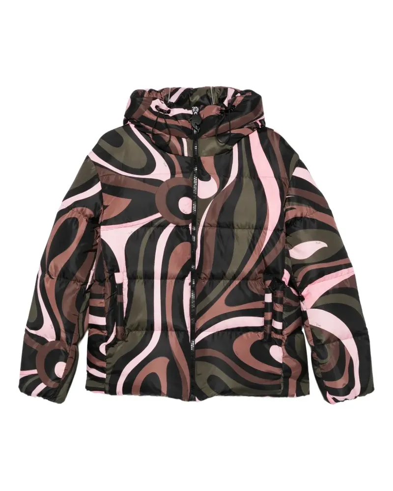 Emilio Pucci Iride-print padded jacket - Schwarz Schwarz